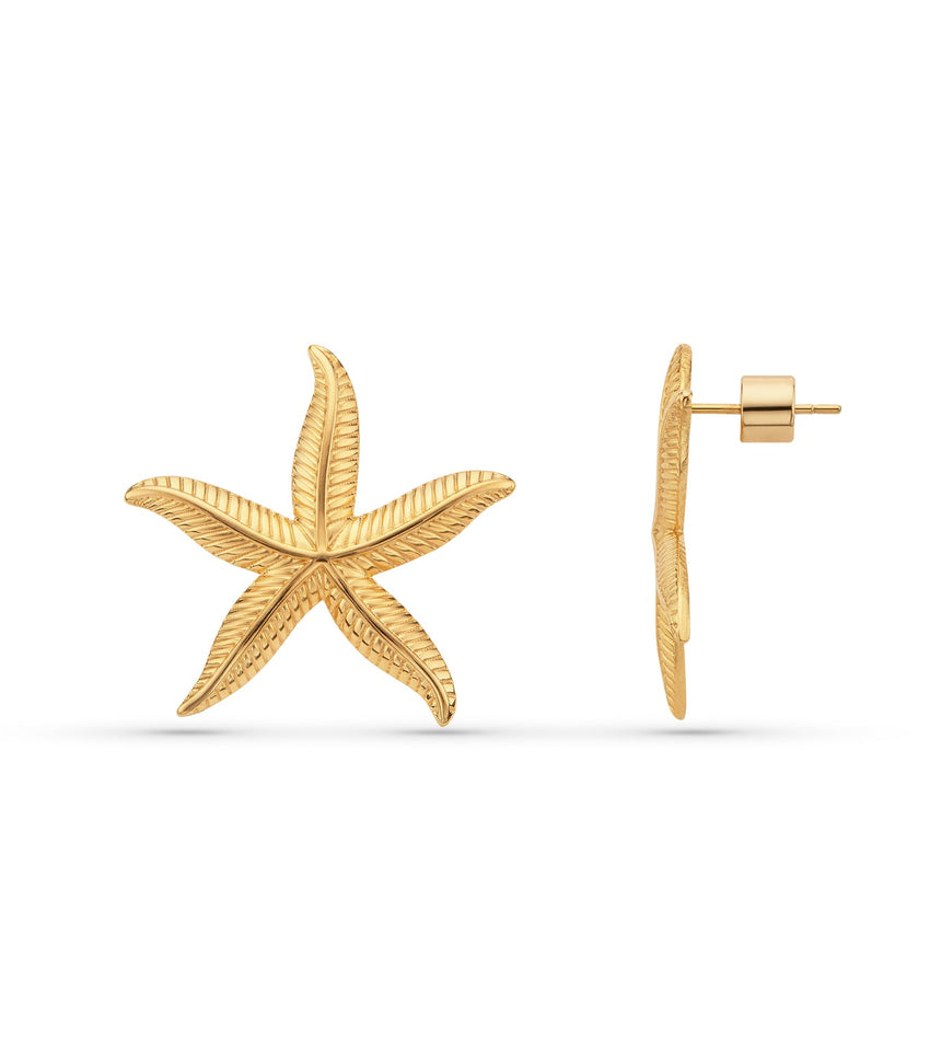 Stellar Starfish Earrings (Gold)