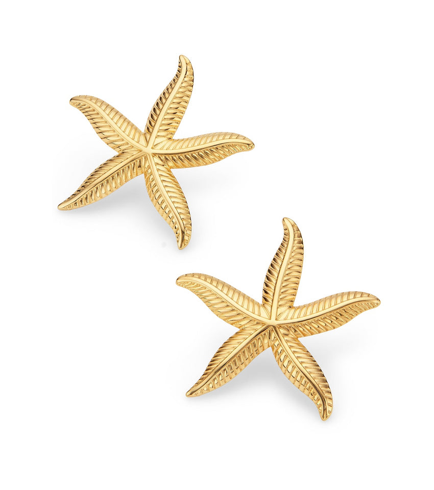 Stellar Starfish Earrings (Gold)