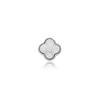 Textured Clover Charms (Silver) - Heart