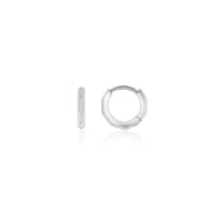 Geometric Huggie Hoops (Silver)