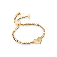 Personalise Heart Bracelet (Gold)