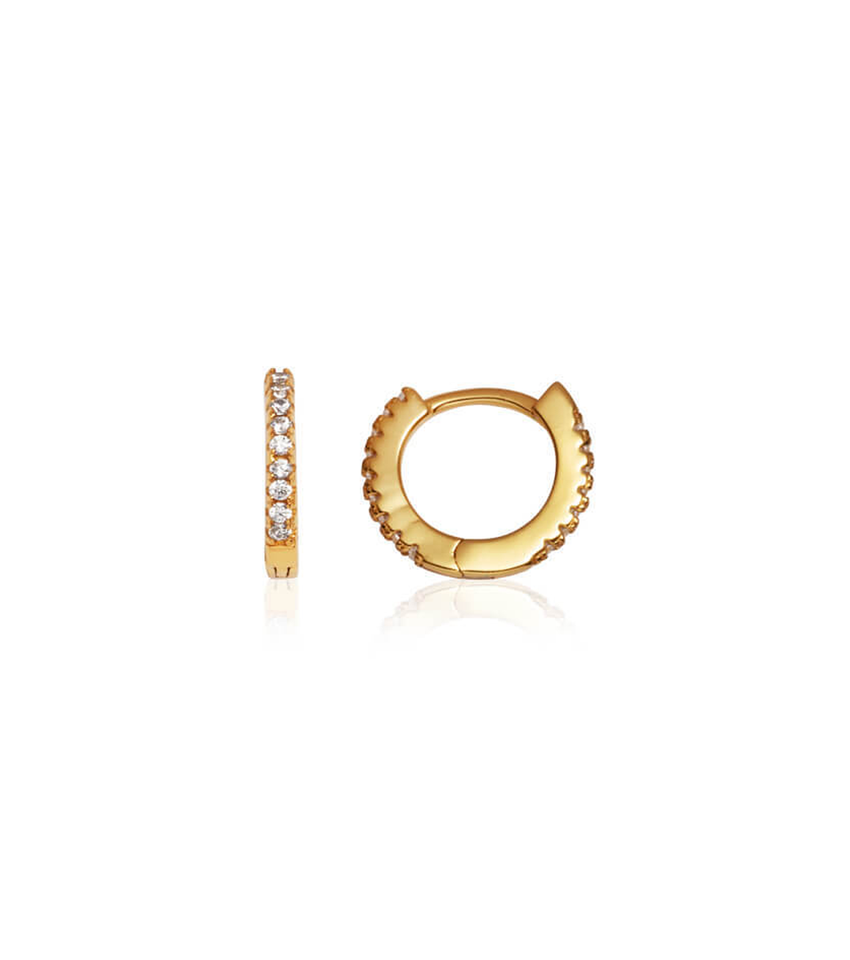 Moon and Back Moon Huggie Earring Bundle (Gold)