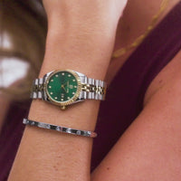 Mini Two Tone Emerald Link Belgravia 30 Watch