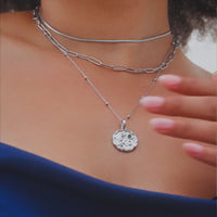 Custom Zodiac Coin Necklace (Silver)