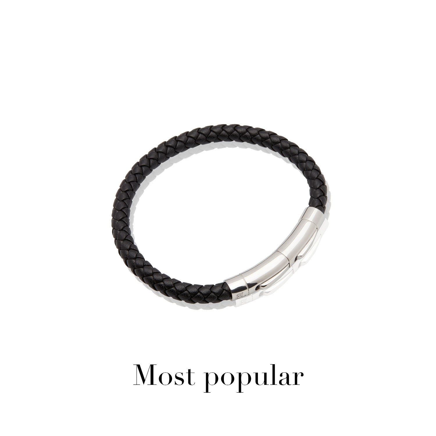 Stainless steel deals leather bracelet