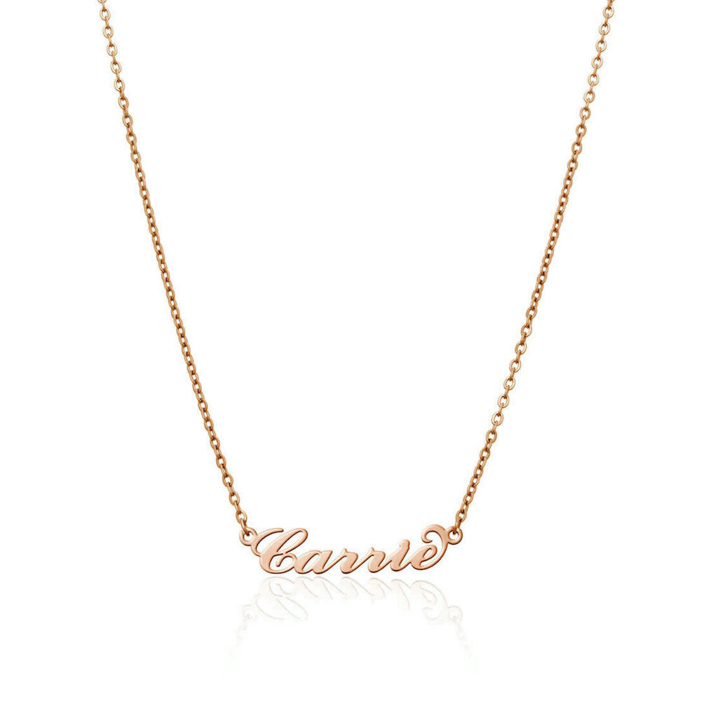 Solid gold name on sale chain