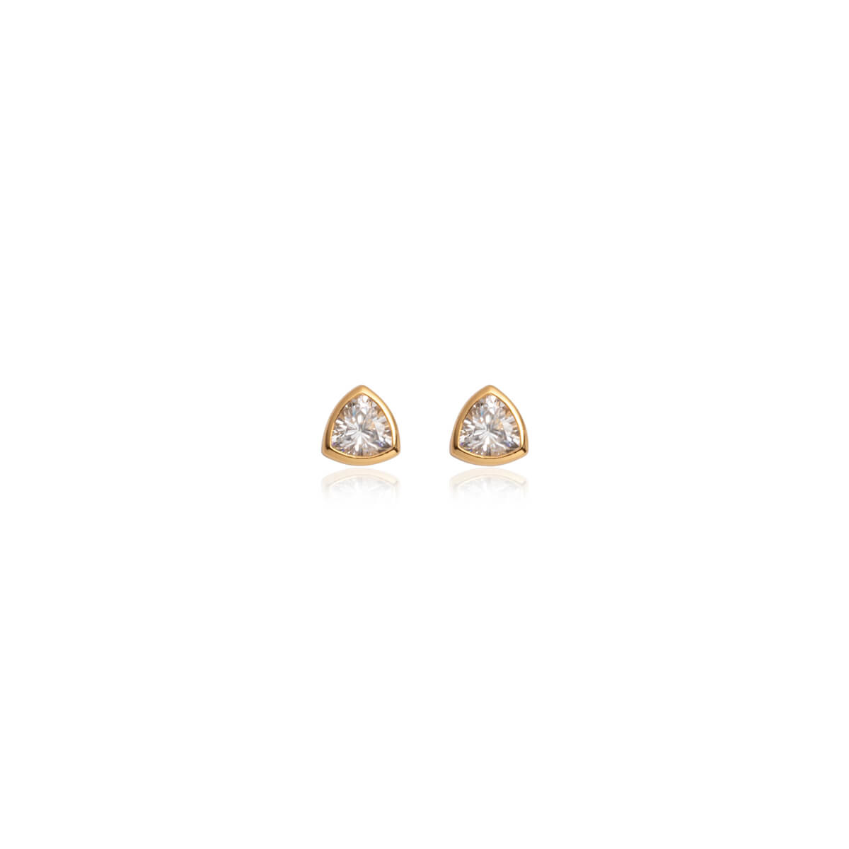 Sterling Silver Crystal Stud Earrings (Gold) – Abbott Lyon