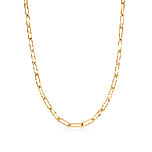 Everyday Paper Clip Chain Necklace Gold