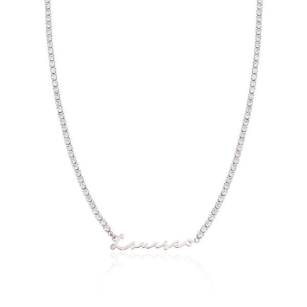 Heart Choker, Tennis Necklace, 925 Sterling Silver Zircon Nickel Free –  KesleyBoutique