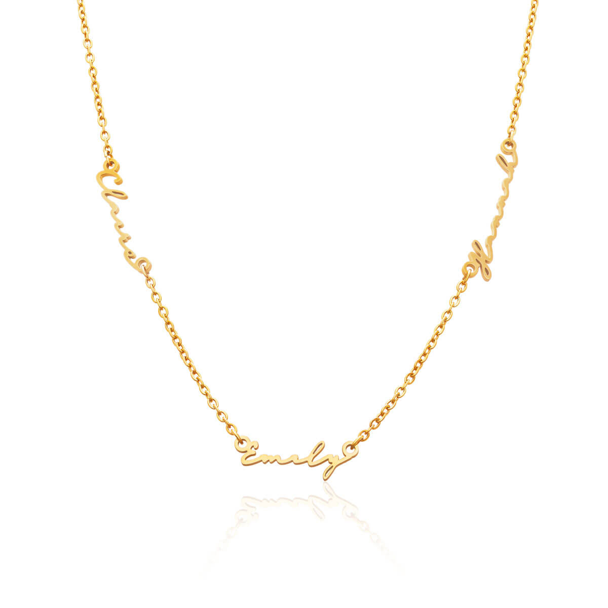 Triple Signature Name Necklace (Gold) – Abbott Lyon